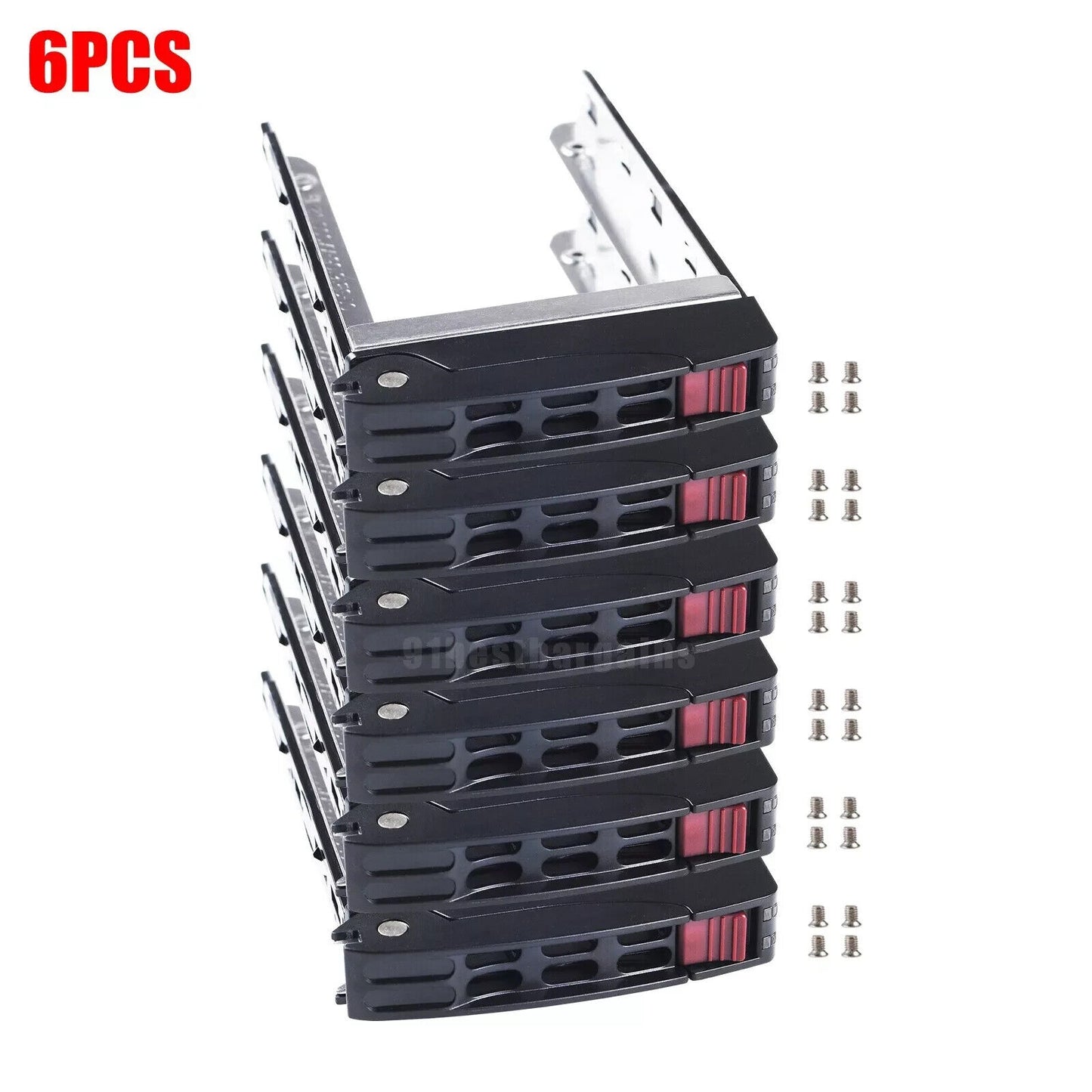 Lot of 6 SuperMicro 2.5" SAS SATA Hard Drive Tray Caddy 01-SB16105-XX00C102