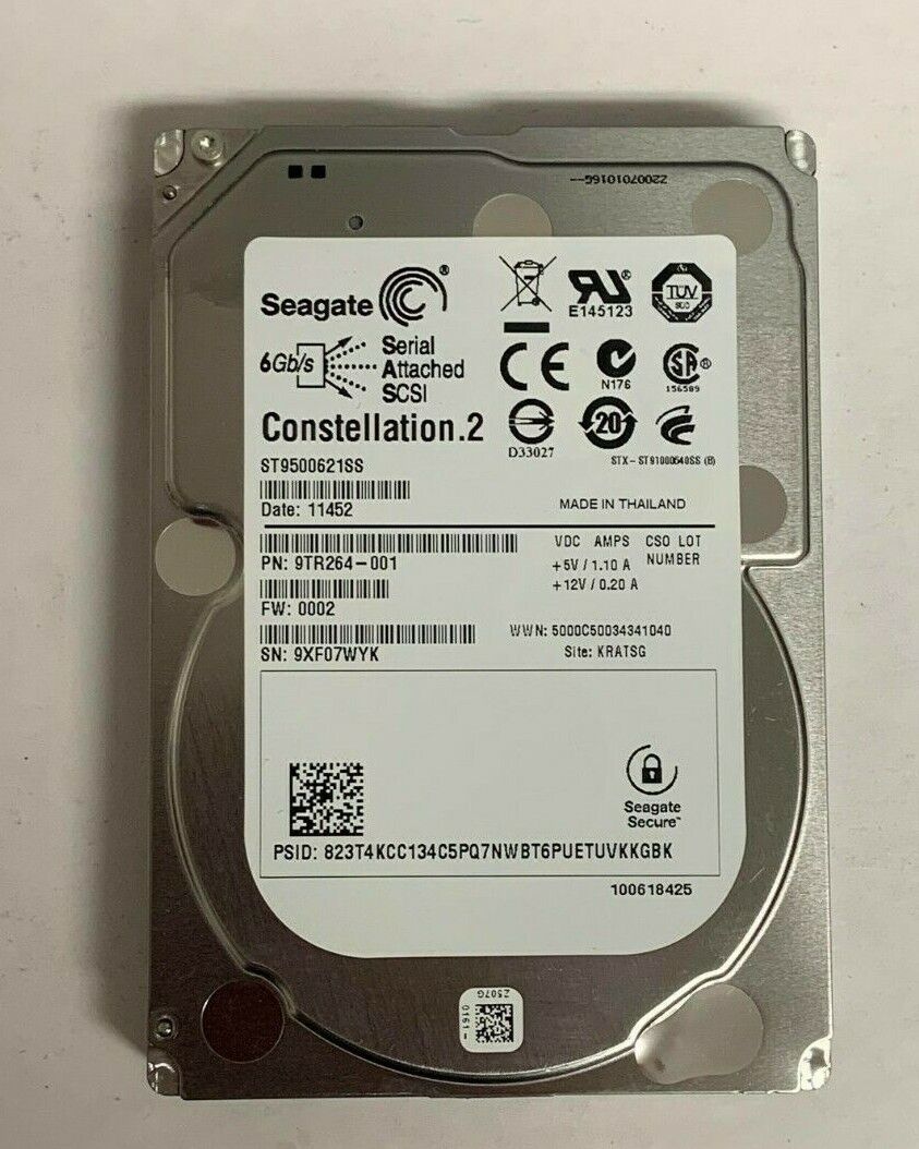Seagate Constellation ST9500621SS | 9TR264-001 500GB SAS 7.2K RPM,2.5" HDD