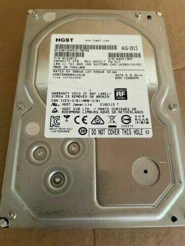 HGST HDN726060ALE610 0F23072 6TB 3.5 7200RPM SATA 7200RPM enterprise hard drive