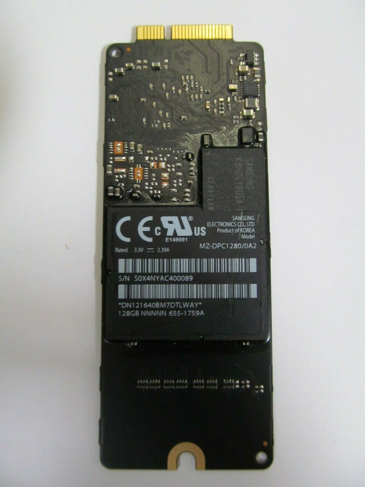 Samsung SSD 128gb MZ-DPC1280/0A2 Apple MacBook Pro Retina Mid 2012 to 2013