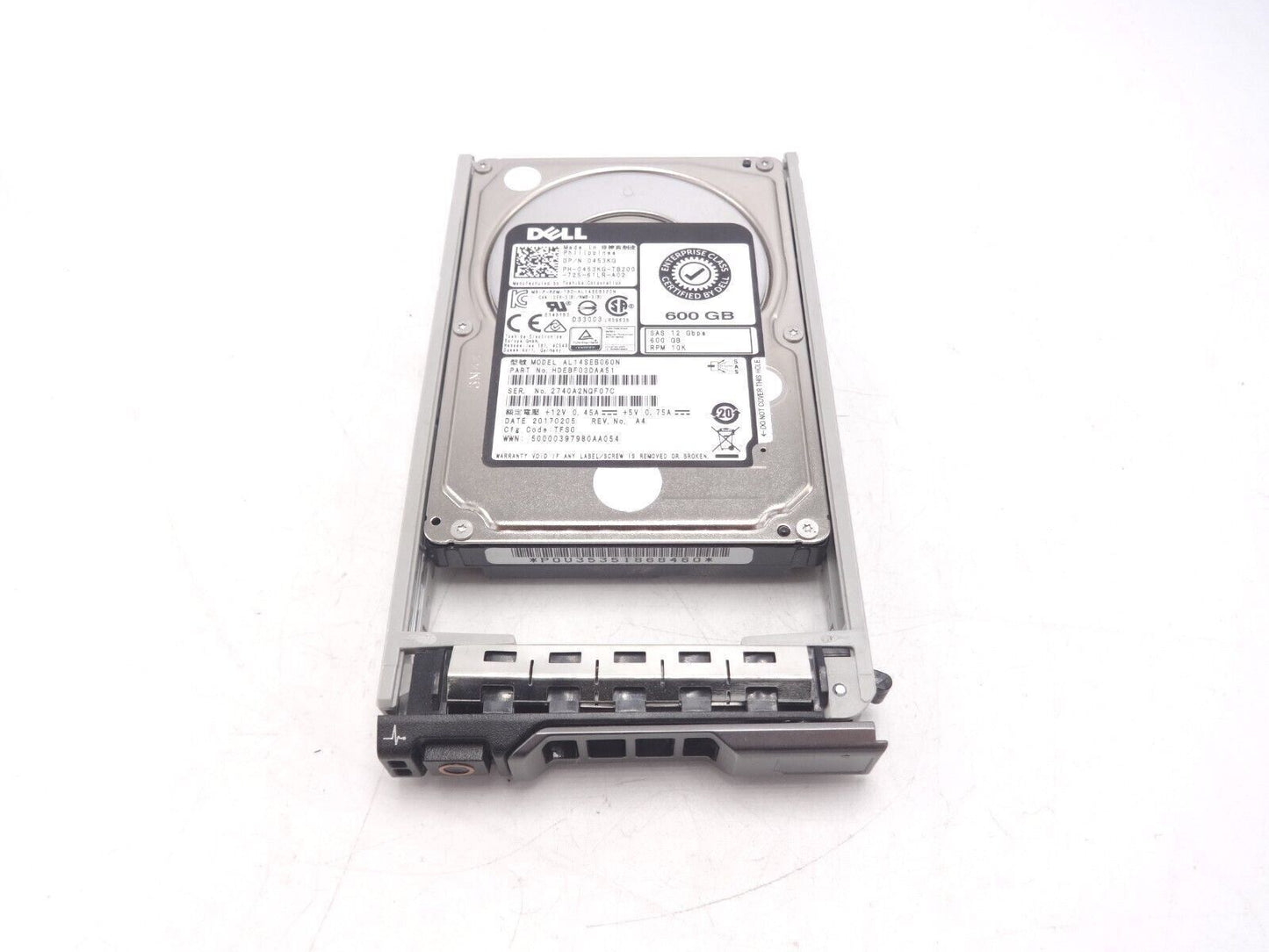 Dell 453KG 600GB 10K 12GBPS 2.5" Hard Drive w/ caddy SFF hard drive HDD
