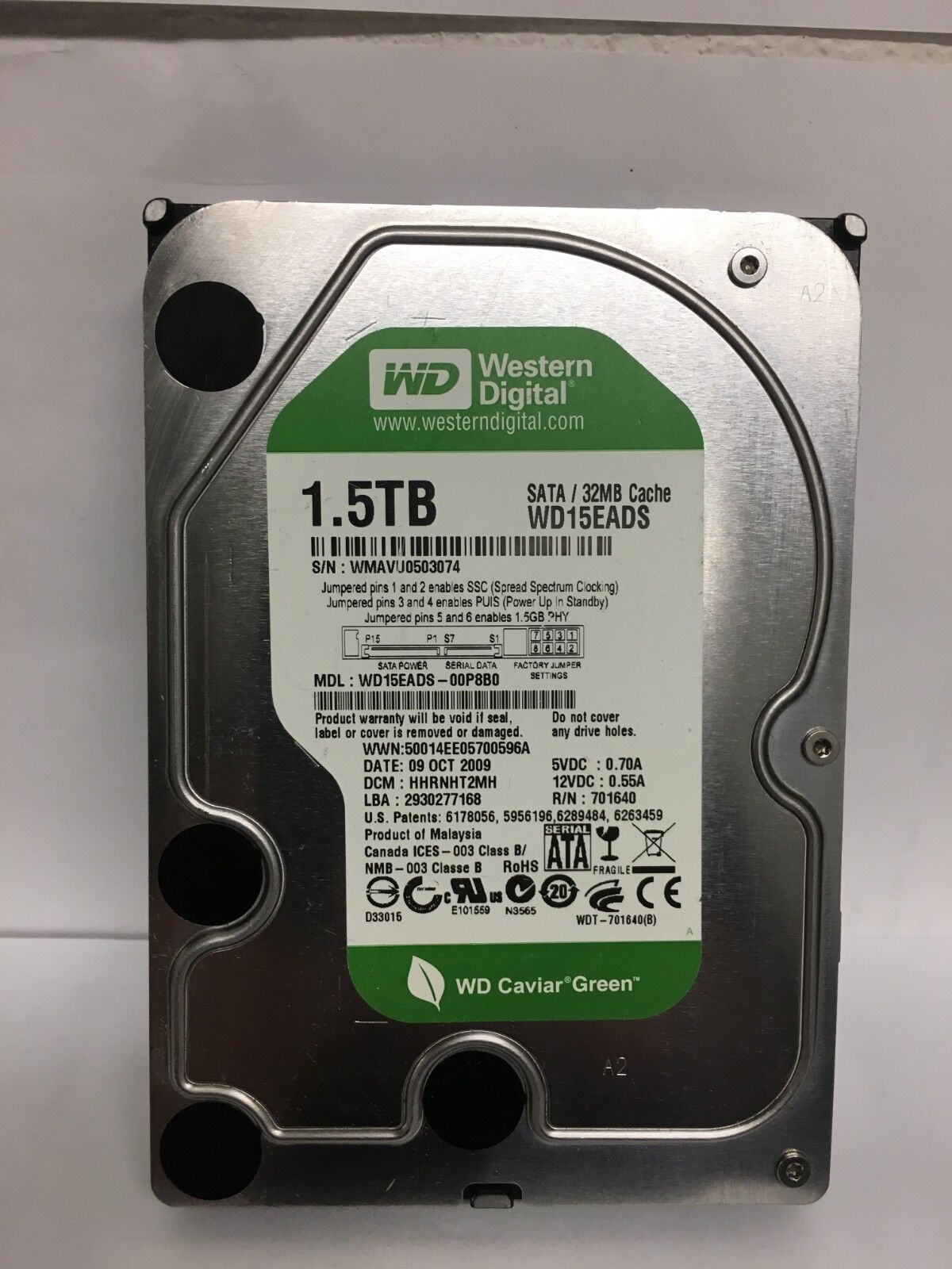 Lot of 10 MIXED BRAND 1.5TB SATA Desktop 3.5" Hard Drives 1500GB