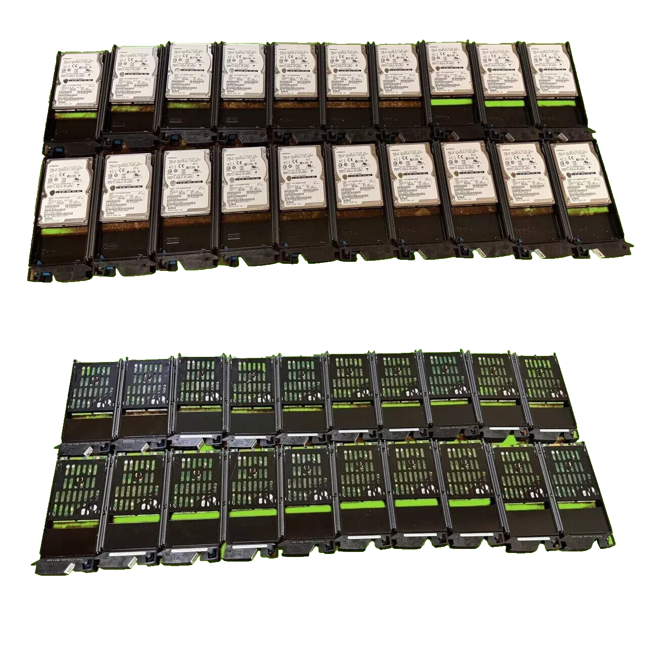 LOT OF 20 X HITACHI 600GB HUC106060CSS600 10K 2.5” SAS HD PN 0B25662 + TRAY