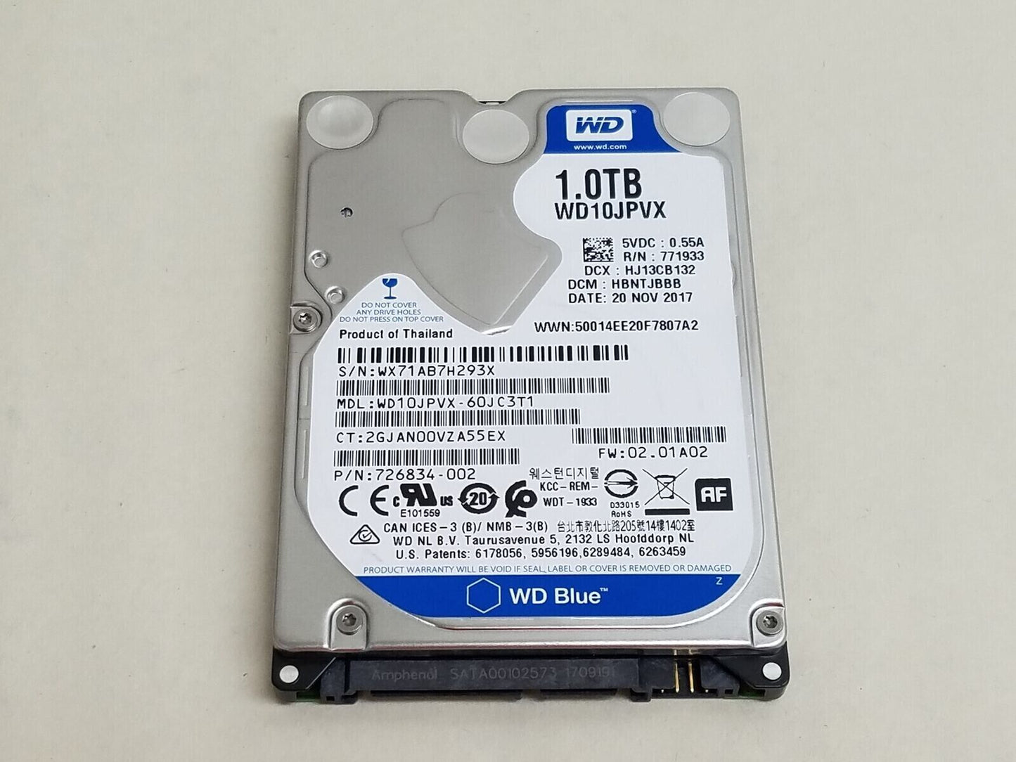 Western Digital WD Blue WD10JPVX 1TB 2.5" SATA III Laptop Hard Drive HDD