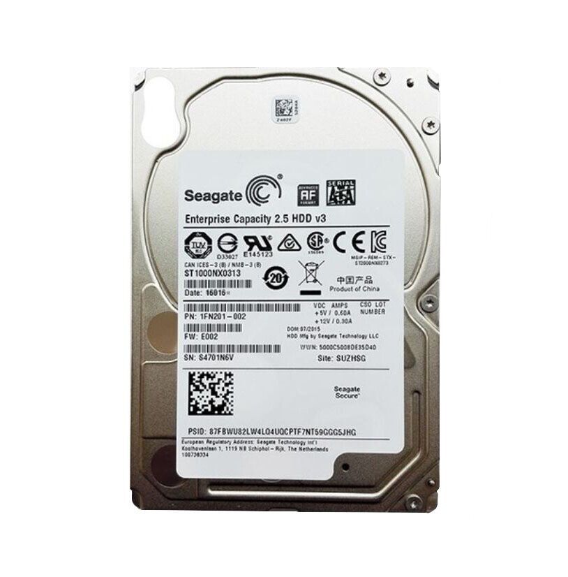 ST1000NX0313 SEAGATE 1TB 7.2K 6G 128MB SFF 2.5" SATA HDD 1FN101-002 dell HP