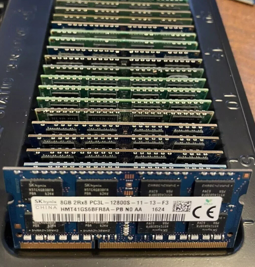 Lot Of 100 Mixed Brands 8GB DDR3 PC3L/PC3 Laptop SO-DIMM RAM Memory TESTED