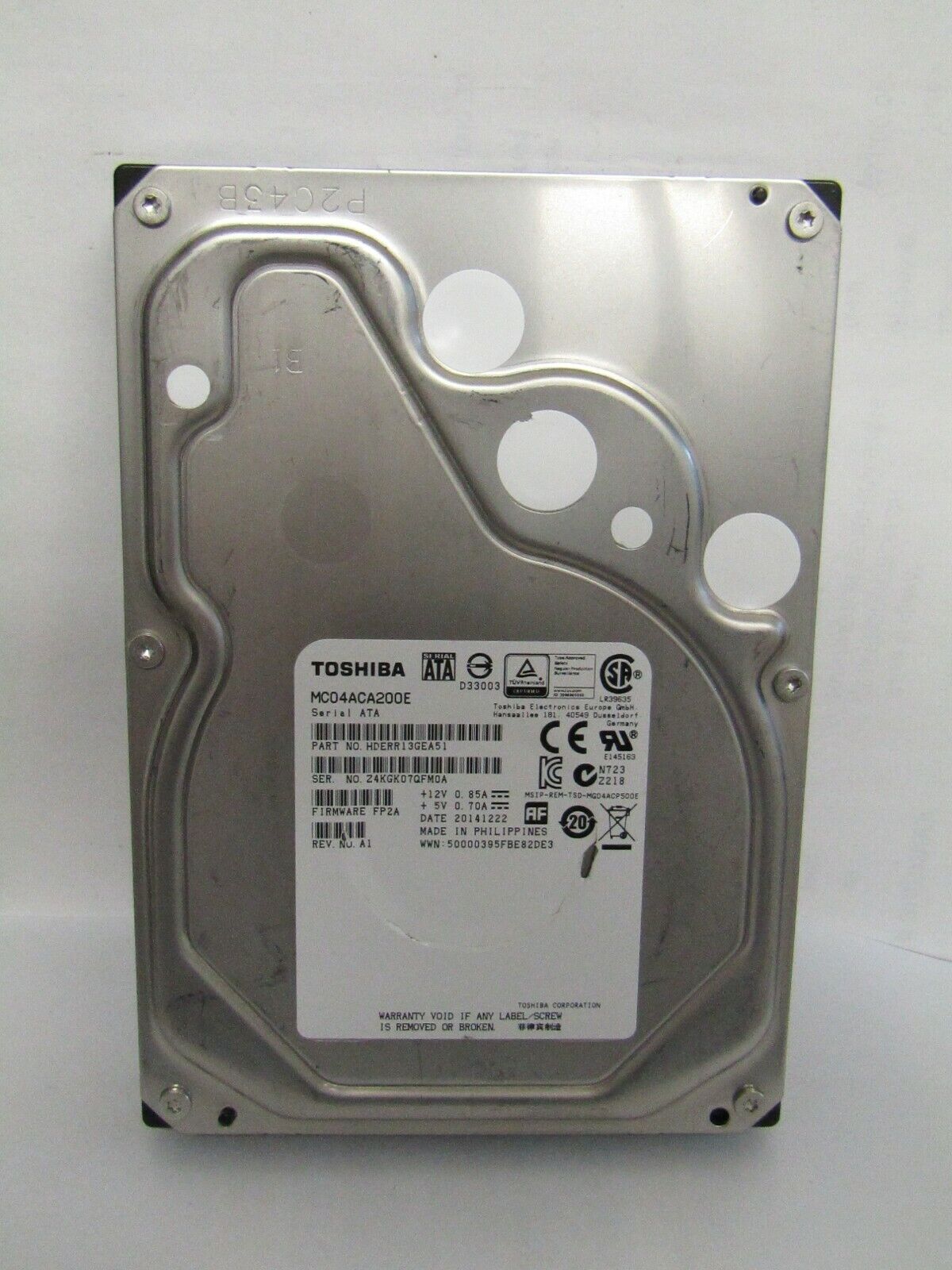 Toshiba MC04ACA200E 2TB 3.5 6Gbps 7.2K RPM Enterprise SATA Cloud 128MB RAM