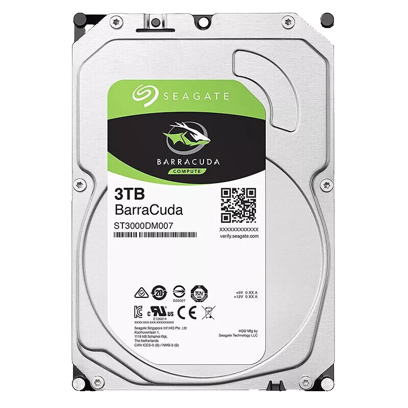 Seagate BarraCuda ST3000DM007 3TB Internal Hard Disk HDD 3.5inch SATA 5400rpm