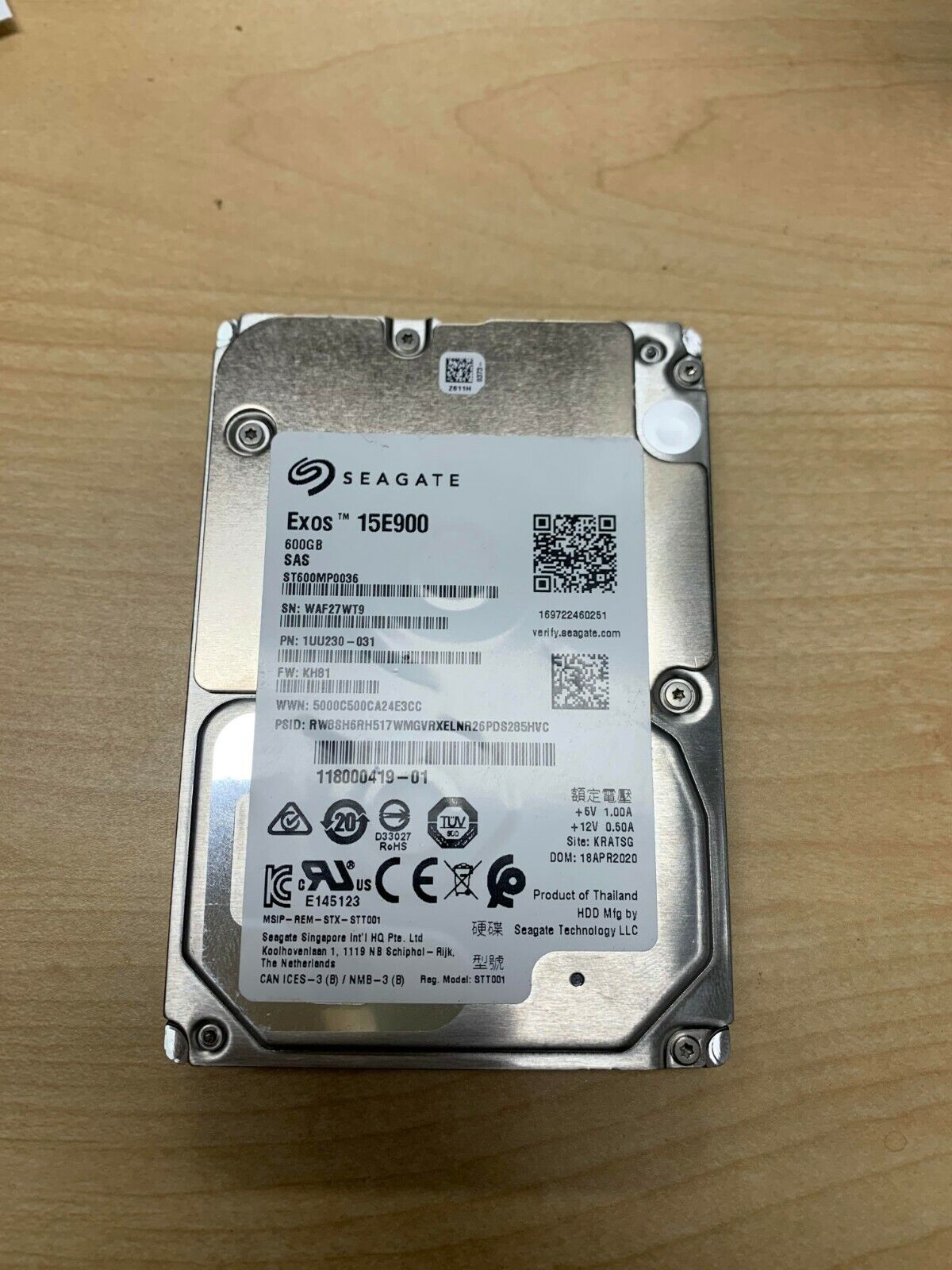 Seagate EXOS ST600MP0036 600GB 2.5 15k 12Gbps HDD Hard Drive 128mb Buffer 512n