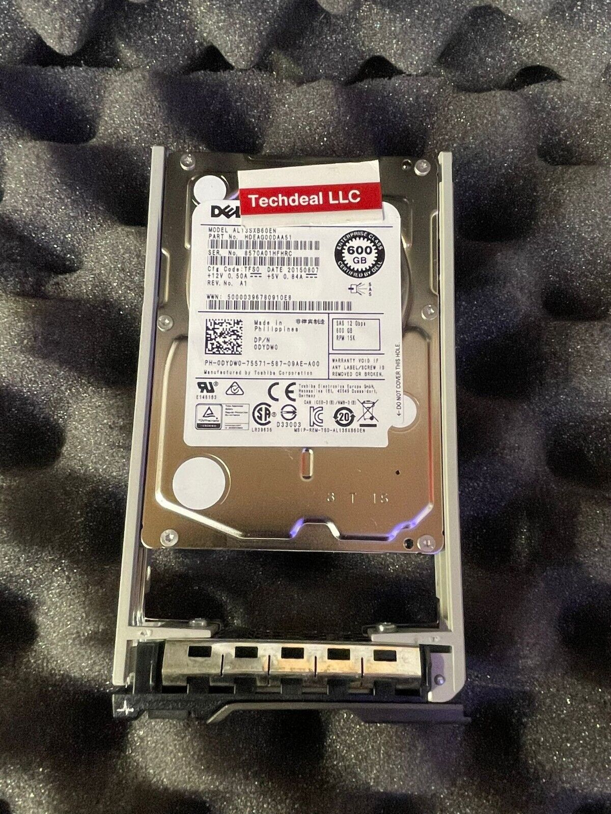 Dell 600GB 2.5" 15K 12G SAS Hard Drive HHD 0DYDW0 DYDW0