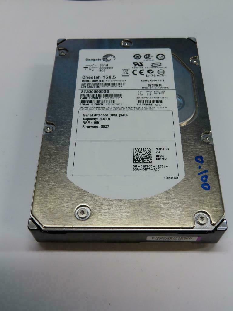 HT953 0HT953 DELL 300GB 15K RPM 3Gb/s 3.5" SAS SERVER HDD Hard Drive HDD seagate