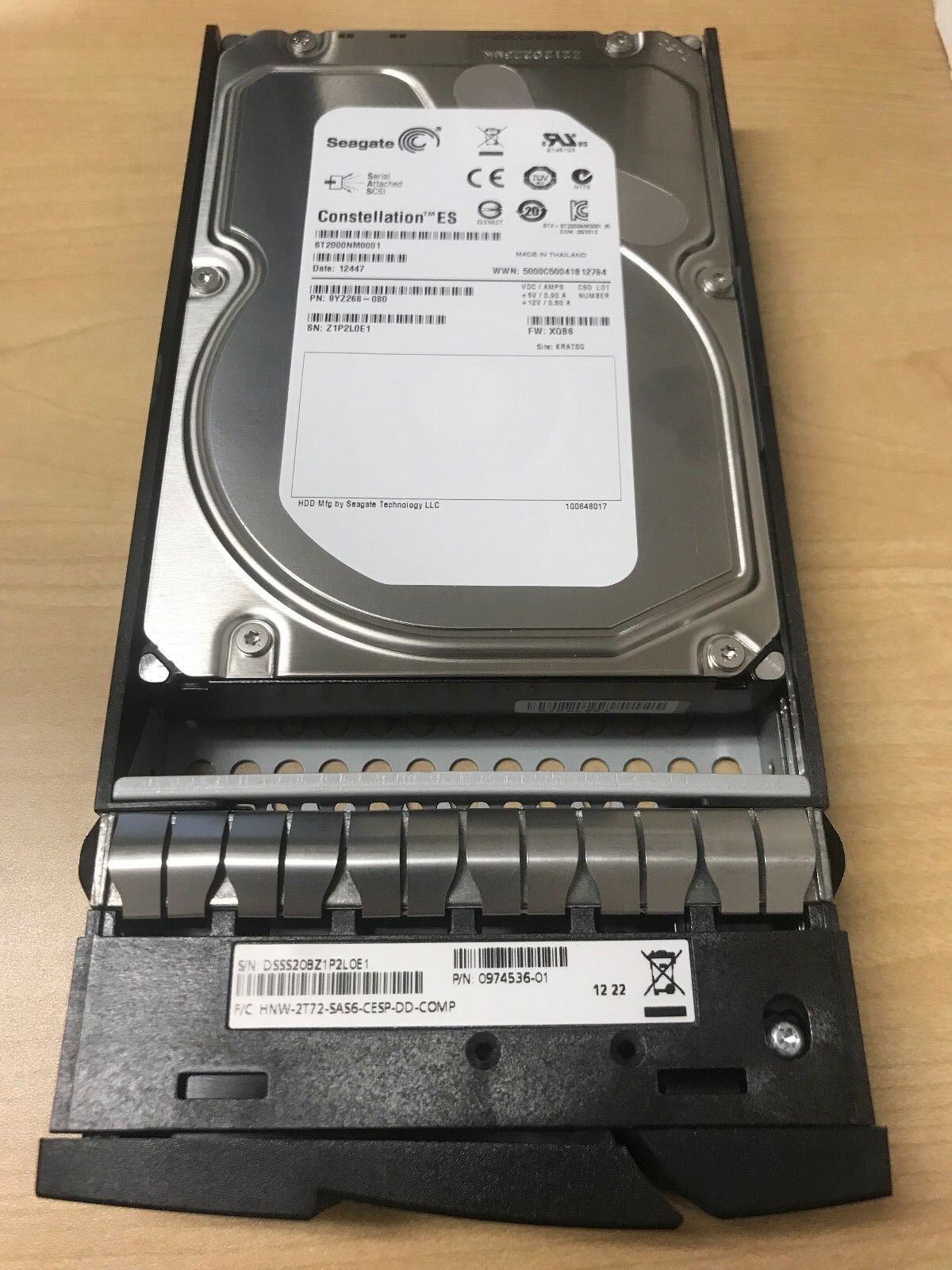9YZ268-080-CML Seagate 2TB 7.2K SAS 3.5" 6G HDD Hard Disk Drive Compellent dell
