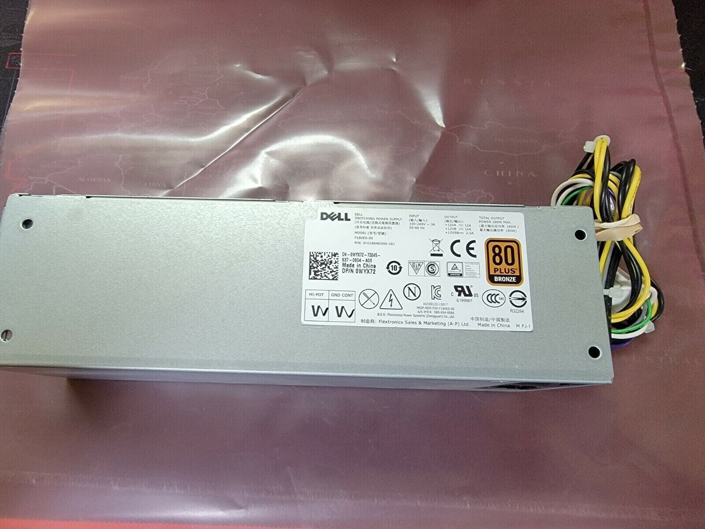 Dell WYX72 5XV5K RWMNY J1J77 Computer Power Supply 180W