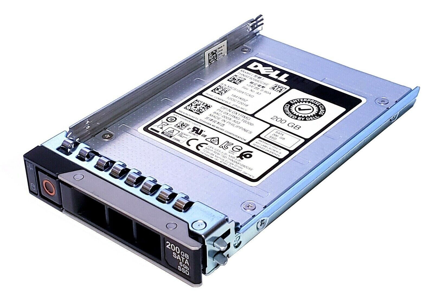 X1RMG Dell 200GB 6GB/s MLC Mixed Use 2.5" SATA SSD With 14th Gen Tray