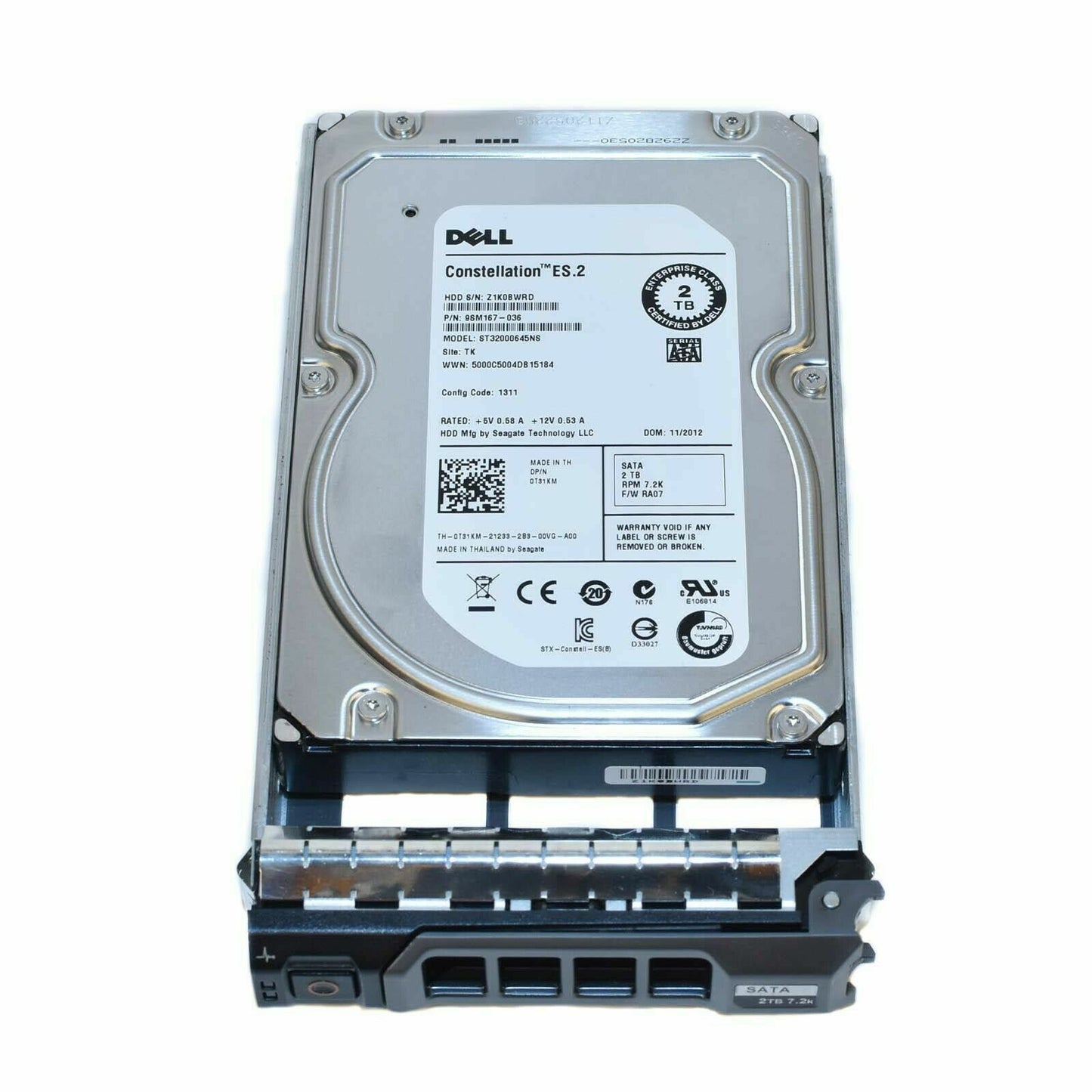 T31KM 0T31KM ST32000645NS CONSTELLATION ES.2 2TB 6G 7.2K LFF SATA HDD HARD DRIVE