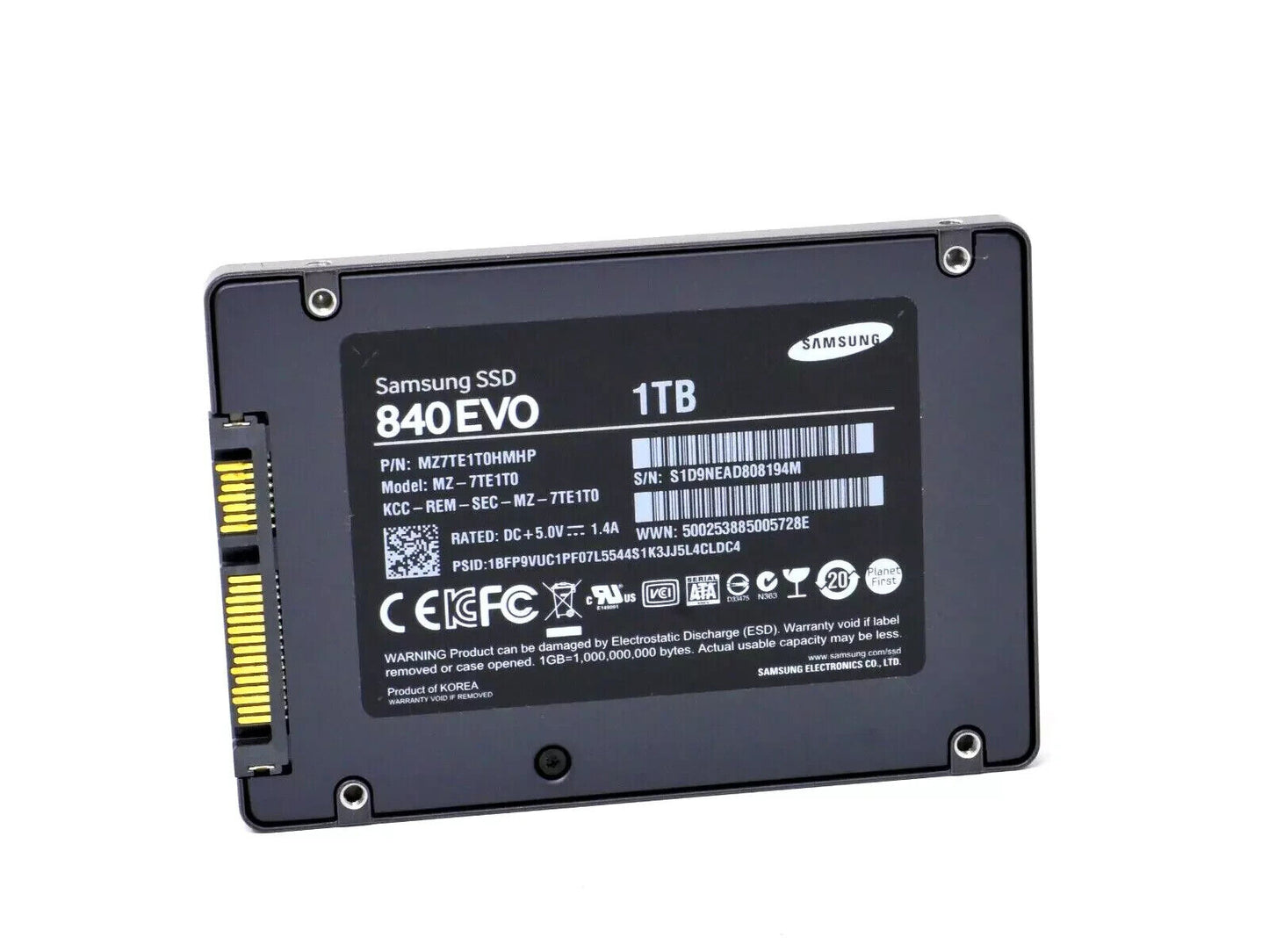 Samsung 840 EVO MZ-7TE1T0 1TB, SATA III 2.5" SSD Solid State Drive...