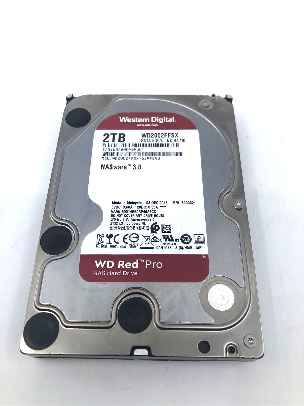 Western Digital Red Pro 2TB NAS 7.2K 6Gb/s SATA 3.5" WD2002FFSX NASware 3.0