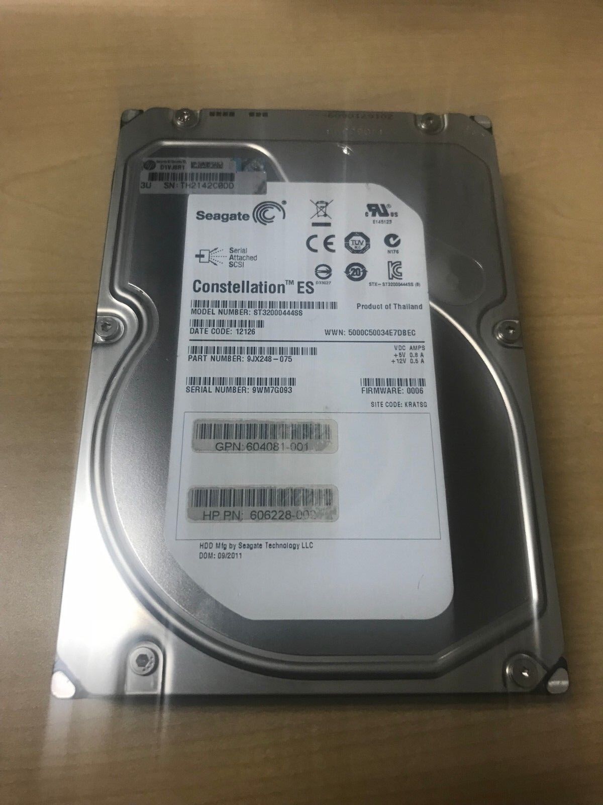 HP 605475-001 P2000 2TB 6G 7.2K SAS MDL HDD AW555A 604081-001 606228-002