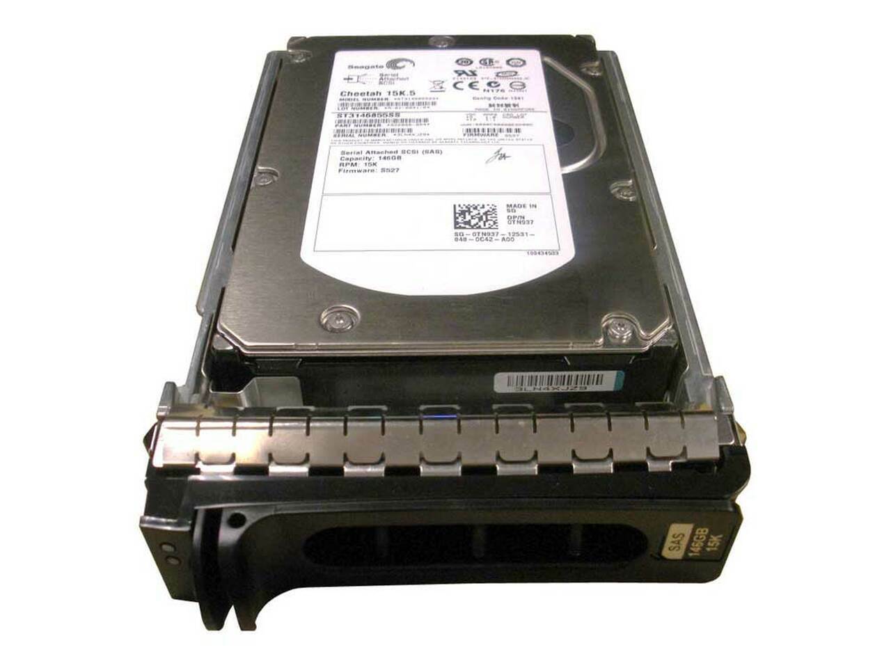 DELL-TN937/TK237/ST3146855SS/RY491-146GB 15K 3.5" SAS HARD DRIVE WITH TRAY