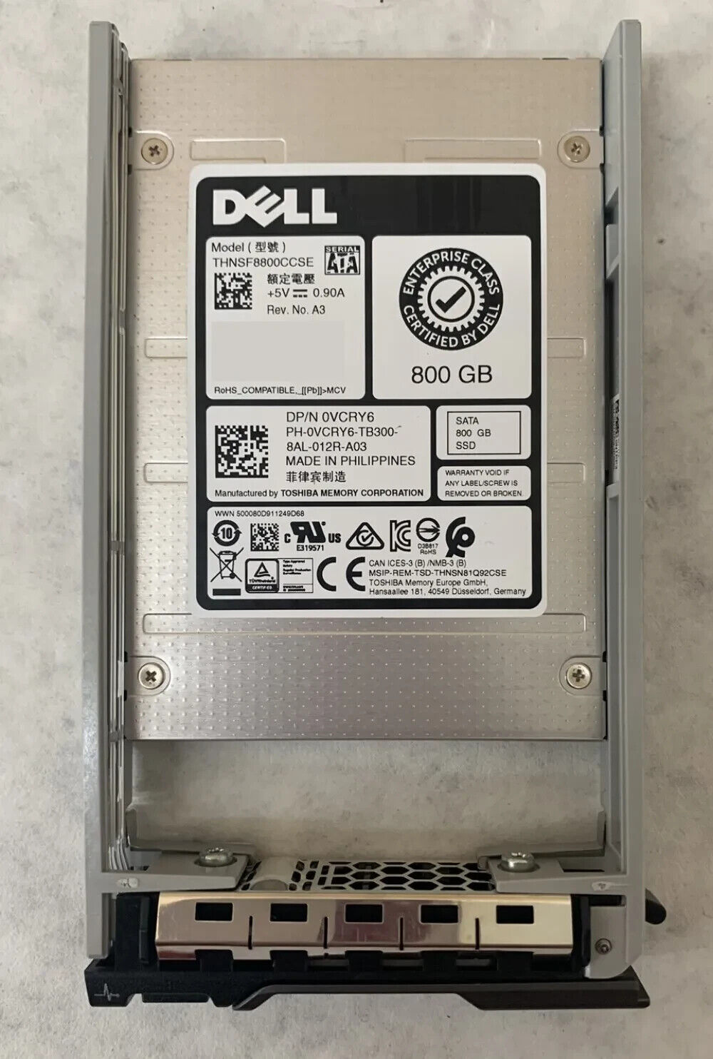Dell THNSF8800CCSE 0VCRY6 2.5" SATA 6Gbps 800GB Solid State Drive (SSD)