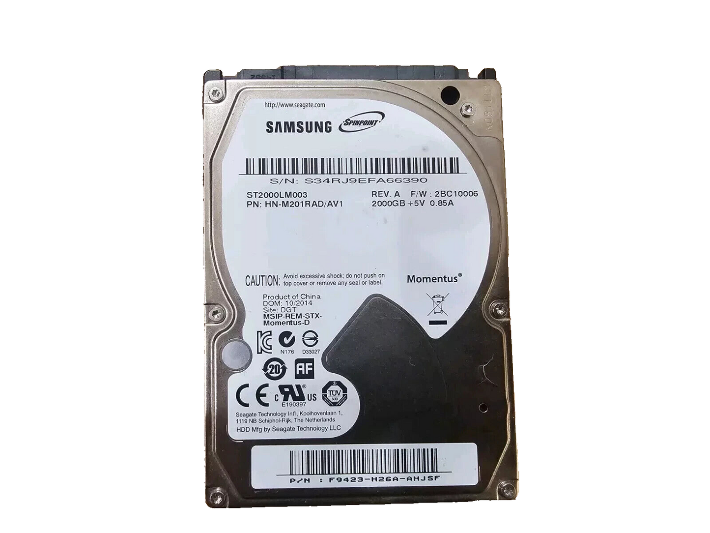 Seagate Samsung ST2000LM003 / HN-M201RAD/EX2 2TB Hard Disk Drive