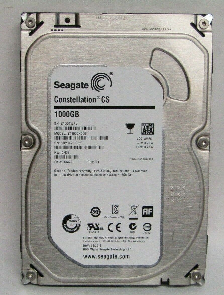Seagate Constellation 1TB 3.5" 64MB Cache 6Gbps 7200RPM HS CS SATA ST1000NC001