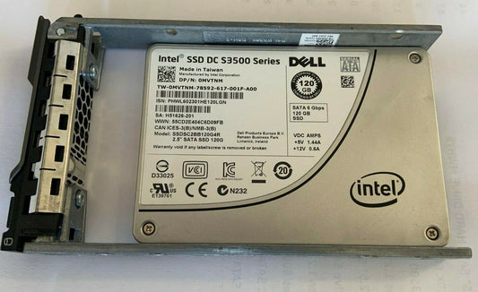 DELL 120GB 6G SSD MVTNM INTEL DC S3500 SSDSC2BB120G4R R720 R620 R420 0MVTNM