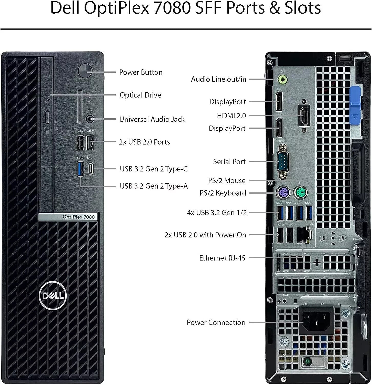 Dell Optiplex 7080 SFF i5-10500 3.1GHZ 16GB 512 NVME SSD Win 11 Pro desktop PC