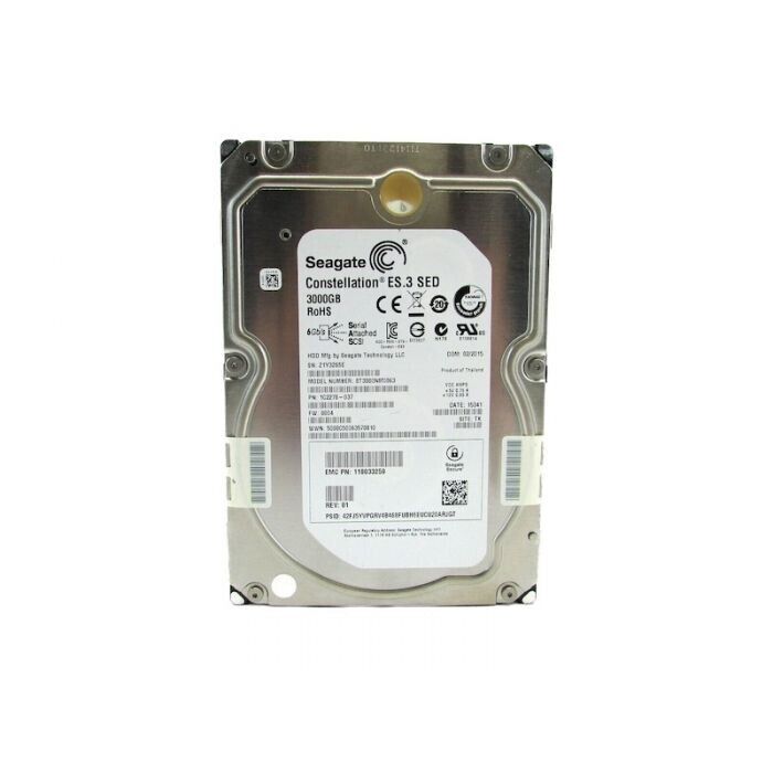 EMC 3TB HDD SAS 3.5'' SEAGATE 7.2K 6Gbps ST3000NM0063 DELL COMPATIBLE