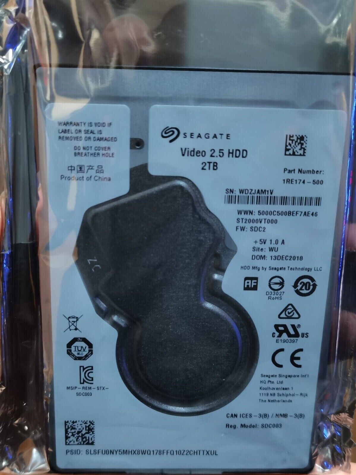 Seagate Video 2TB ST2000VT000 6Gb/s 128MB SATA 2.5" Laptop HDD Hard Disk Drive