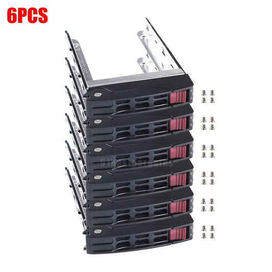 Lot of 6 SuperMicro 2.5" SAS SATA Hard Drive Tray Caddy 01-SB16105-XX00C102