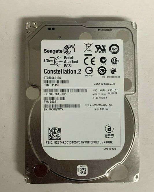 Seagate Constellation ST9500621SS | 9TR264-001 500GB SAS 7.2K RPM,2.5" HDD
