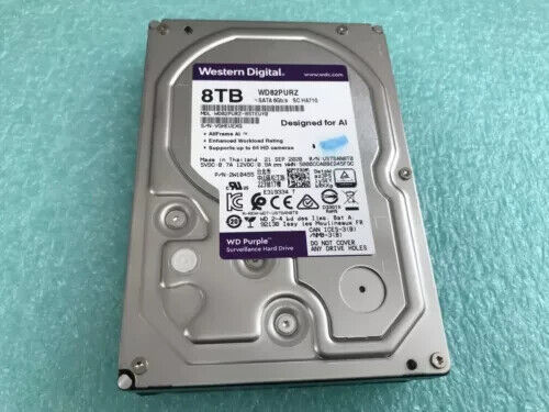 WD Purple WD82PURZ-85TEUY0 8TB 3.5" SATA Surveillance Hard Drive - HD594