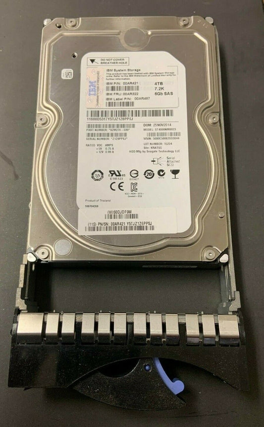 IBM AHD3 4Tb NL SAS Disk V7000 Gen2 00AR322 00AR421 00AR487 00D5317