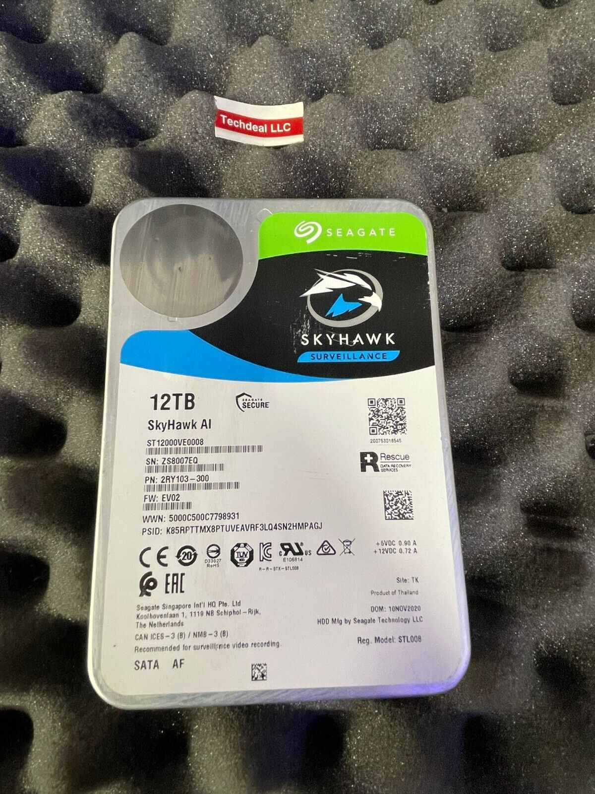 Seagate SkyHawk AI ST12000VE0008 12TB 7200RPM SATA6.0GB/s 256MB 3.5" Hard Drive