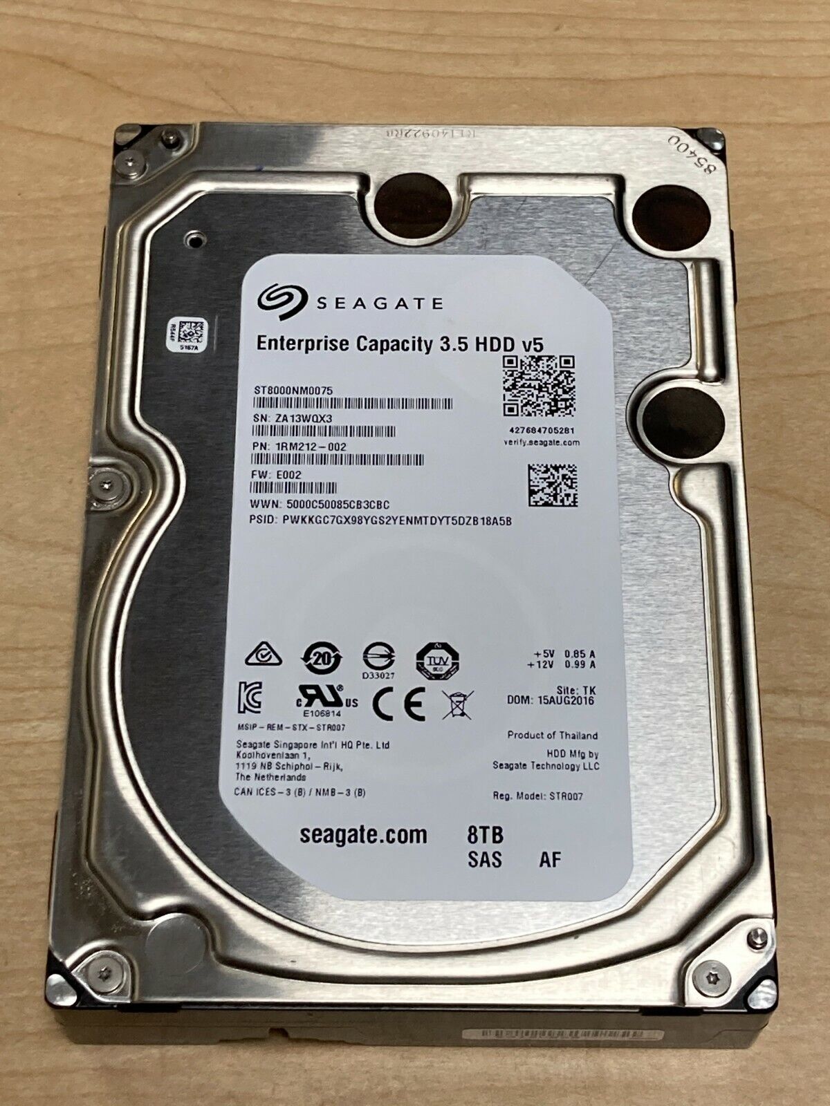 Seagate ST8000NM0075 Enterprise Capacity 3.5 HDD 8TB SAS Hard Drive 8TB EXOS