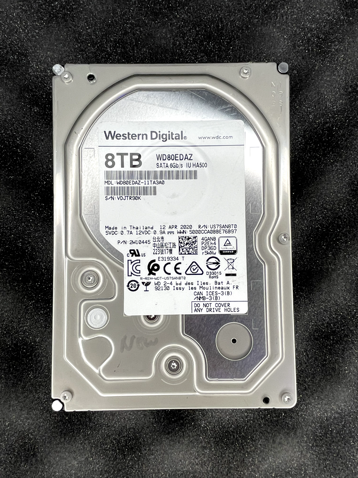 WESTERN DIGITAL WD80EDAZ-11TA3A0 8TB 3.5" SATA HDD