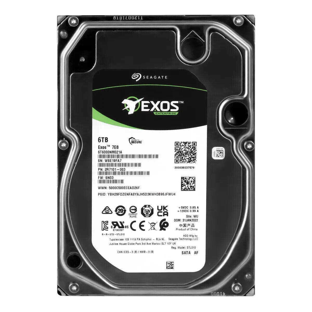 SEAGATE EXOS 7E8 6TB 7.2K 256MB SATA III 3.5'' ST6000NM021A