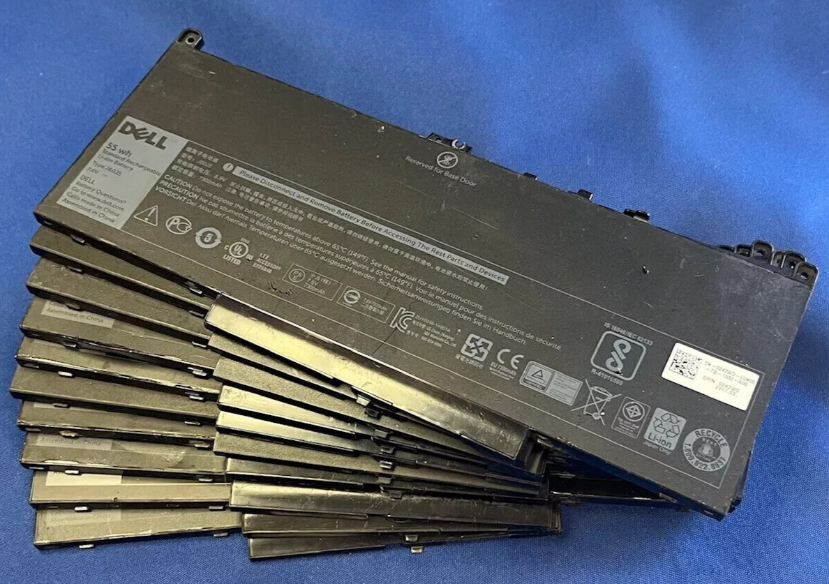 Lot of 10 Genuine J60J5 55Wh Battery For Latitude E7270 E7470  -BIOS "Good"