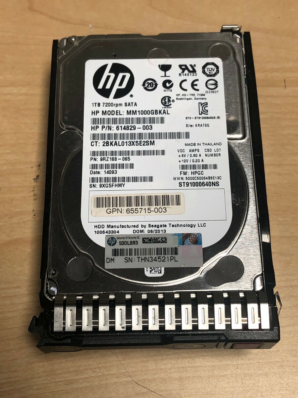 HP 1TB 6G 7.2K 2.5" SATA 655715-003 614829-003 HDD Hard Drive g8 g9