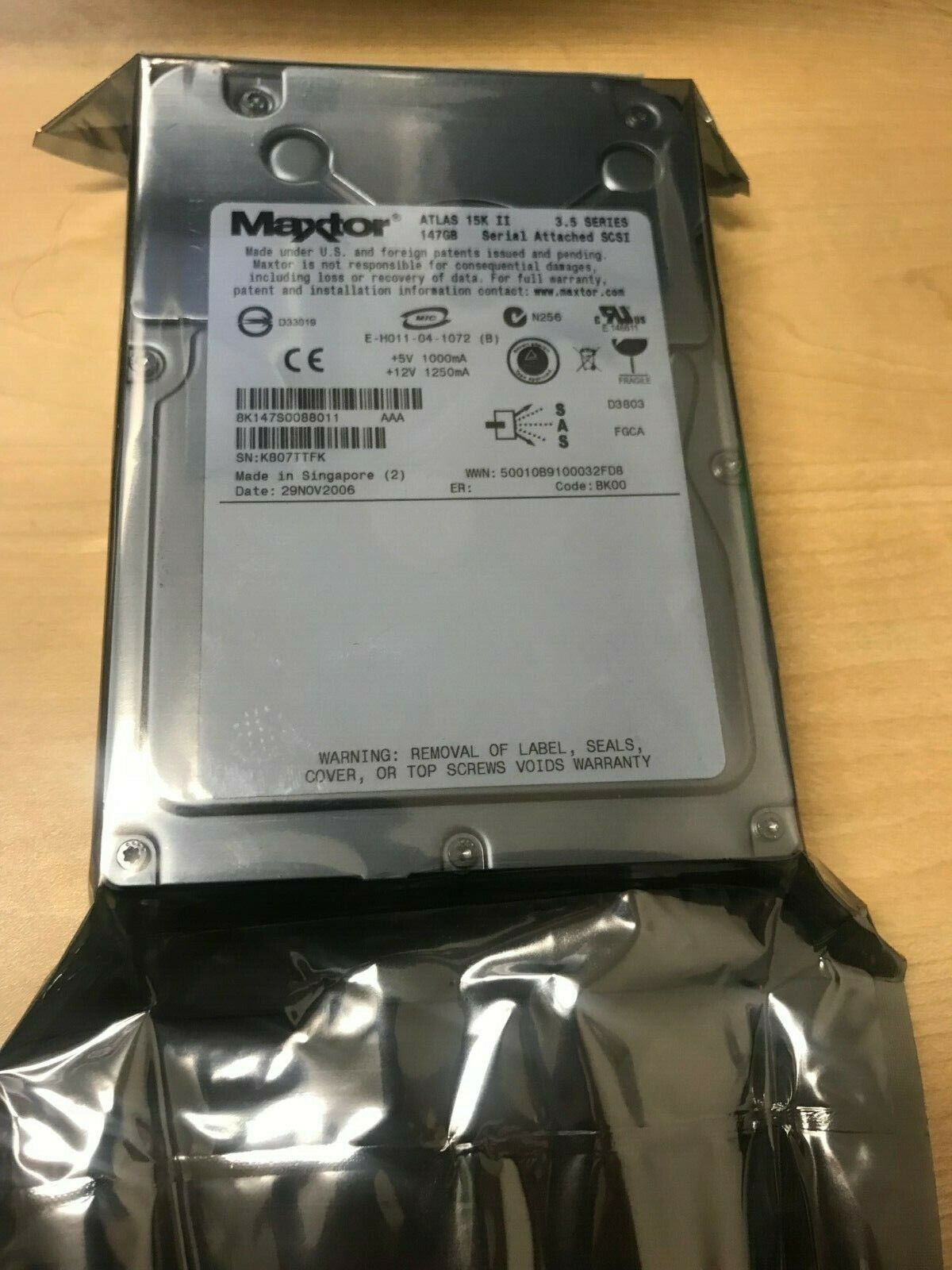 Maxtor Seagate Atlas 15K II 147GB 3.5 Internal sas 15000 RPM 3.5" 8k147s0088011