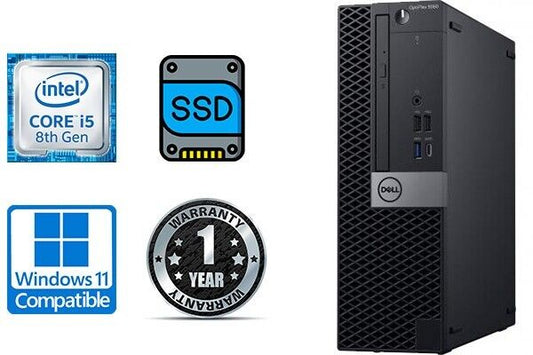 DELL i5-8500 16GB DDR4 1TB SSD WiFi 4K HDMI 5060 SFF Windows 11 pro desktop PC