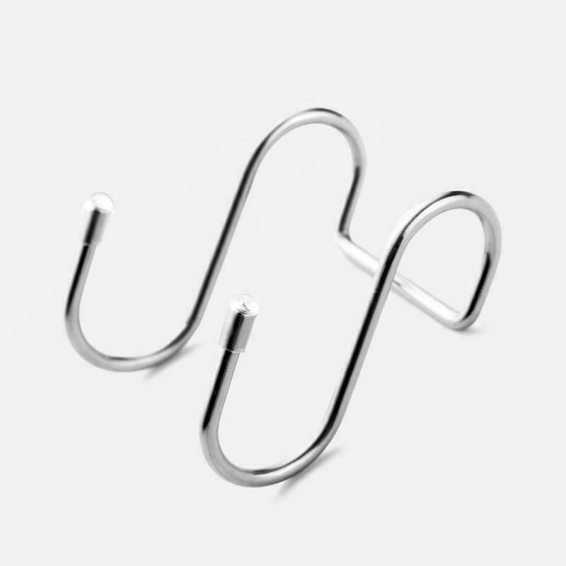 lot of 10Stainless Steel Double S Shape Storage Hook Purse 4 Bathroom Kitchen 