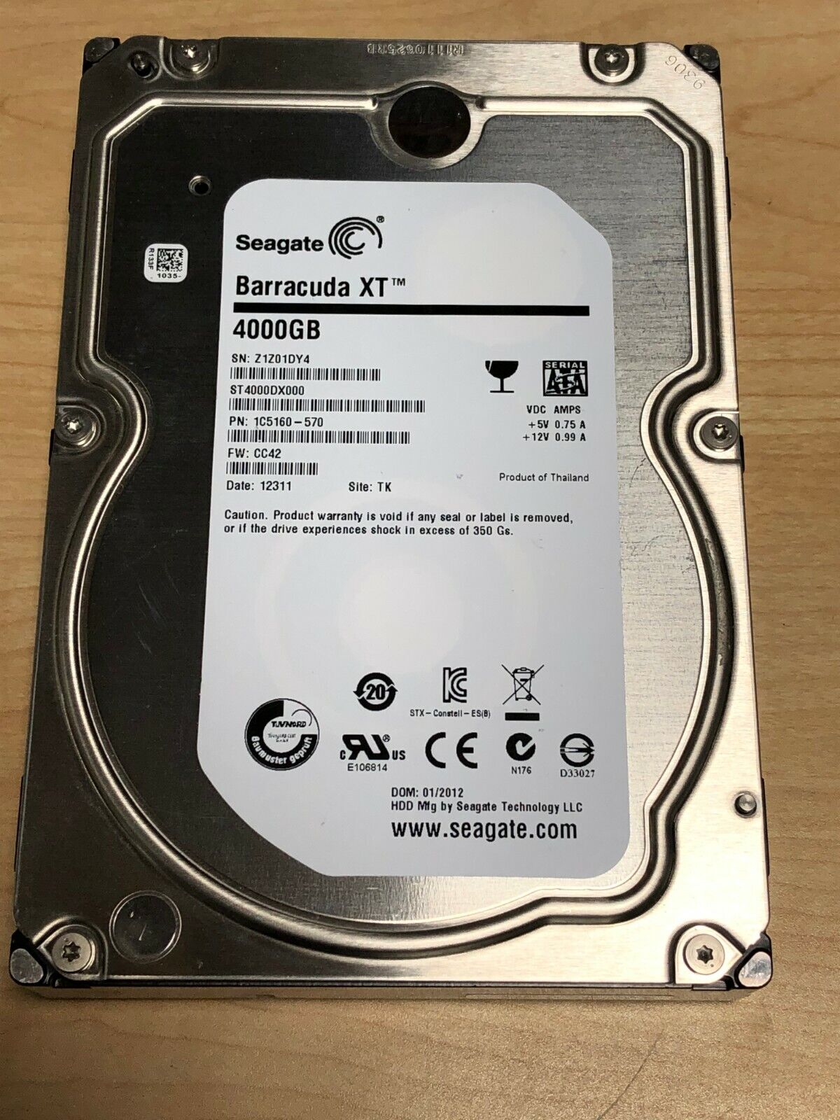 Seagate Barracuda Constellation ES.3 4TB 3.5" XT ST4000DX000 Sata