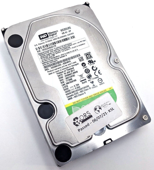 Western Digital GreenPower WD AV-GP 2TB 7200 RPM 3.5" Hard Drive HDD WD20EURS