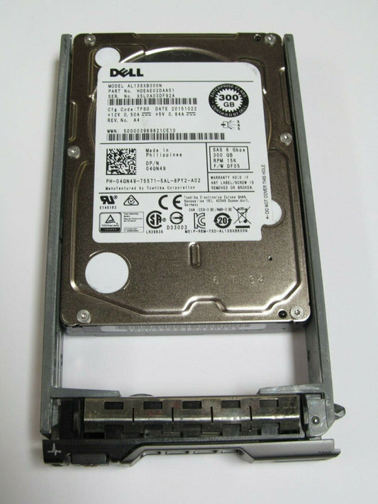 Toshiba 04GN49 300GB HDD 15K RPM 2.5" SAS Model: AL13SXB300N DP/N: 4GN49