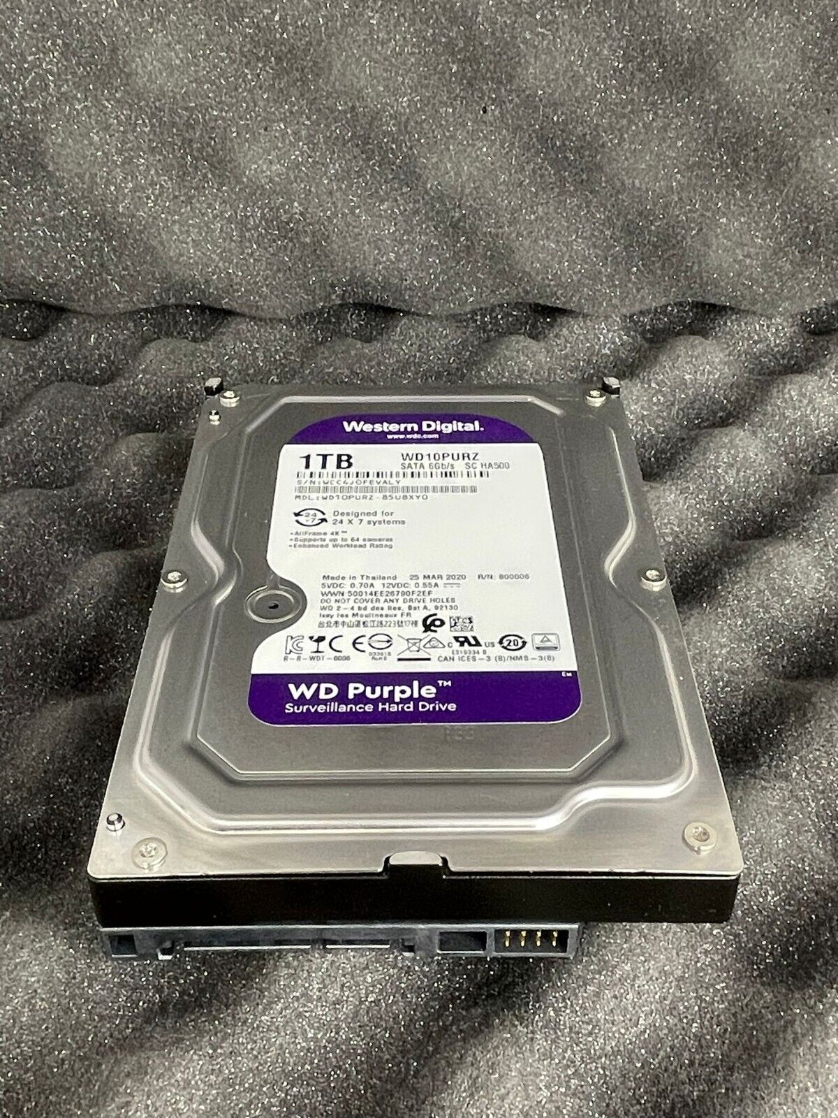 Western Digital WD10PURZ 1TB Hard Drive SATA 6 Gb/s 64MB Cache 3.5 Inch(M.Ref)