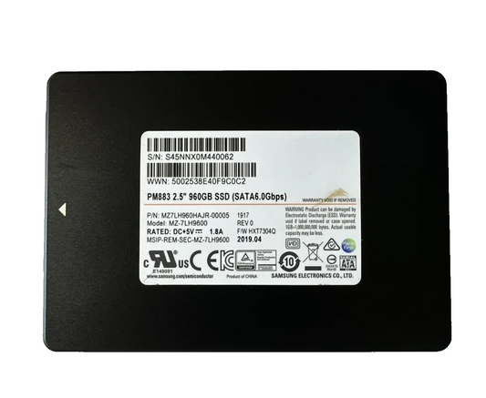 MZ7LH960HAJR SAMSUNG PM883 960GB 6G SATA 2.5" SFF SSD SOLID STATE MZ-7LH9600