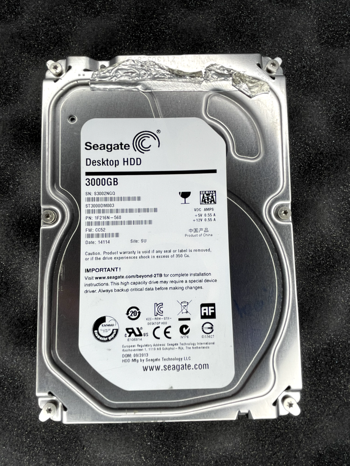 Seagate 3.5" 3TB Internal Desktop HDD  SATA ST3000DM003