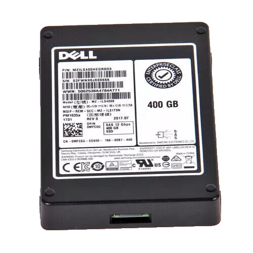 Dell 400GB SSD SAS 12G TLC MU 2.5in PM1635a MFC6G Mixed Use MZ-ILS400B